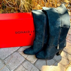 Donald Pliner Sandra Sparkle Suede Knee High Boots 8.5